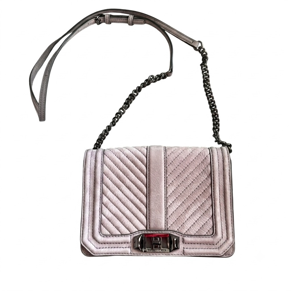 Rebecca Minkoff Love crossbody quilted suede leather with dust bag and tags